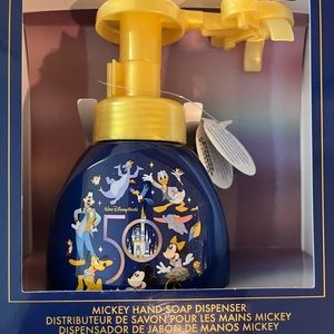 Nib Disney world hand soap dispenser 50th anniversary